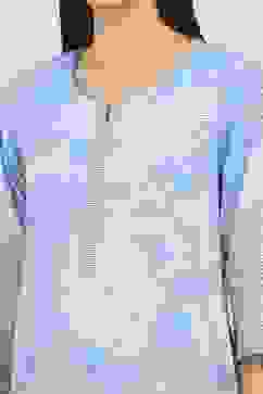 Blue Cotton Straight Suit Sets image number 1