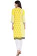 Lime Green Viscose Straight Kurta image number 4