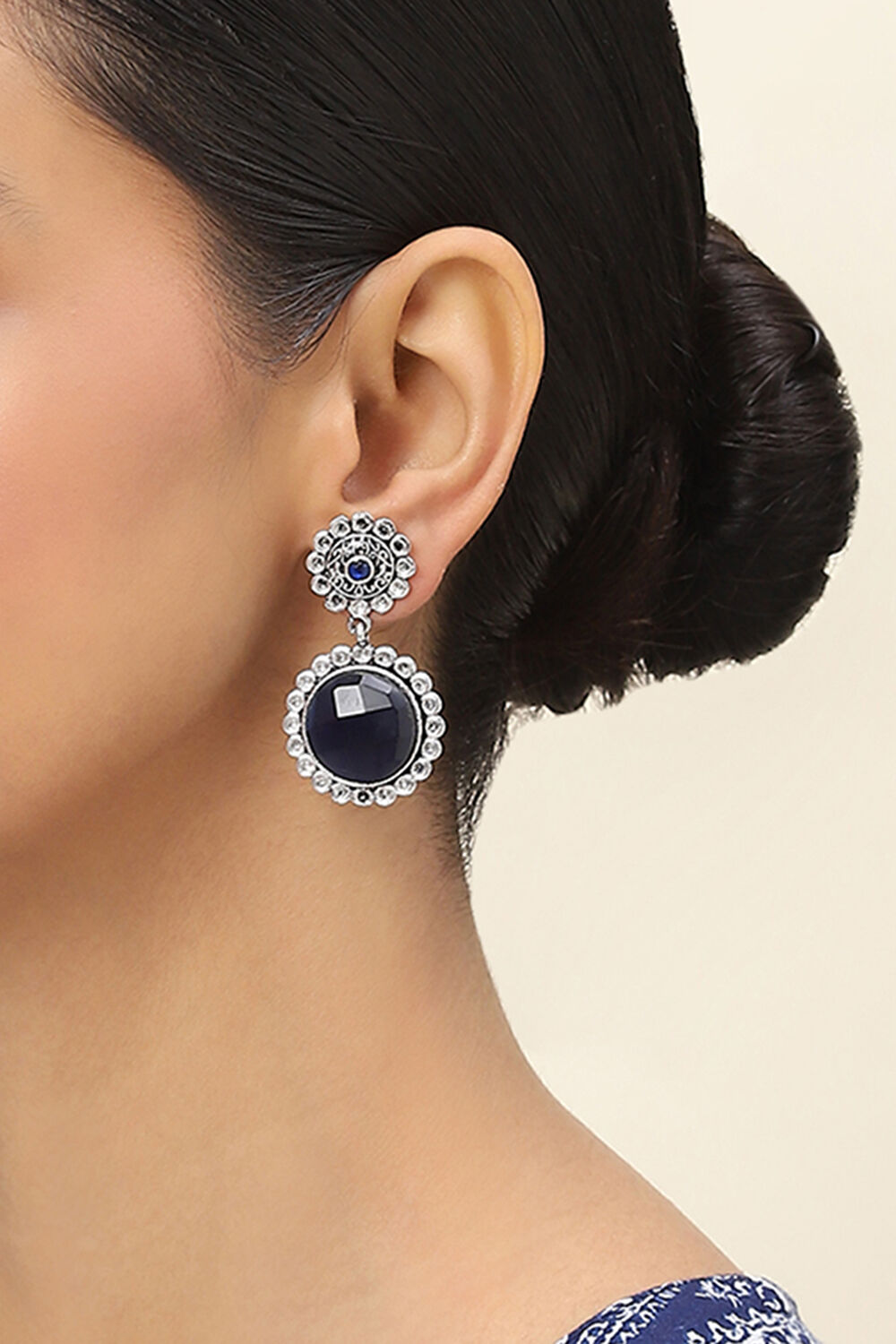 Navy Alloy Drop & Danglers image number 1