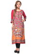 Maroon Straight Cotton Kurta image number 0