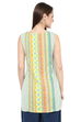 Teal Blue Straight Cotton Indie Top image number 4