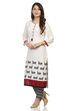 Ecru Straight Cotton Indie Kurta image number 3