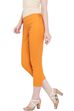 Orange Art Silk Slim Pants image number 2