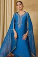 Red Viscose Blend Straight Solid Suit Set image number 6