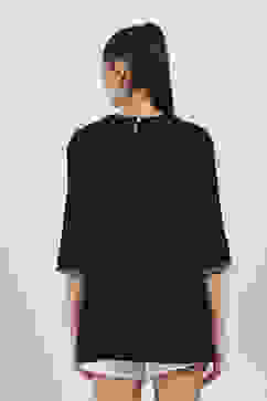 Black Rayon Straight Tops image number 3