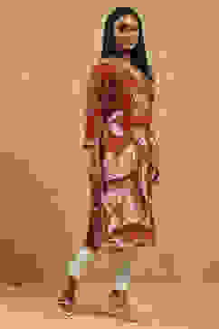 Red Viscose Rayon Printed Straight Kurta image number 4