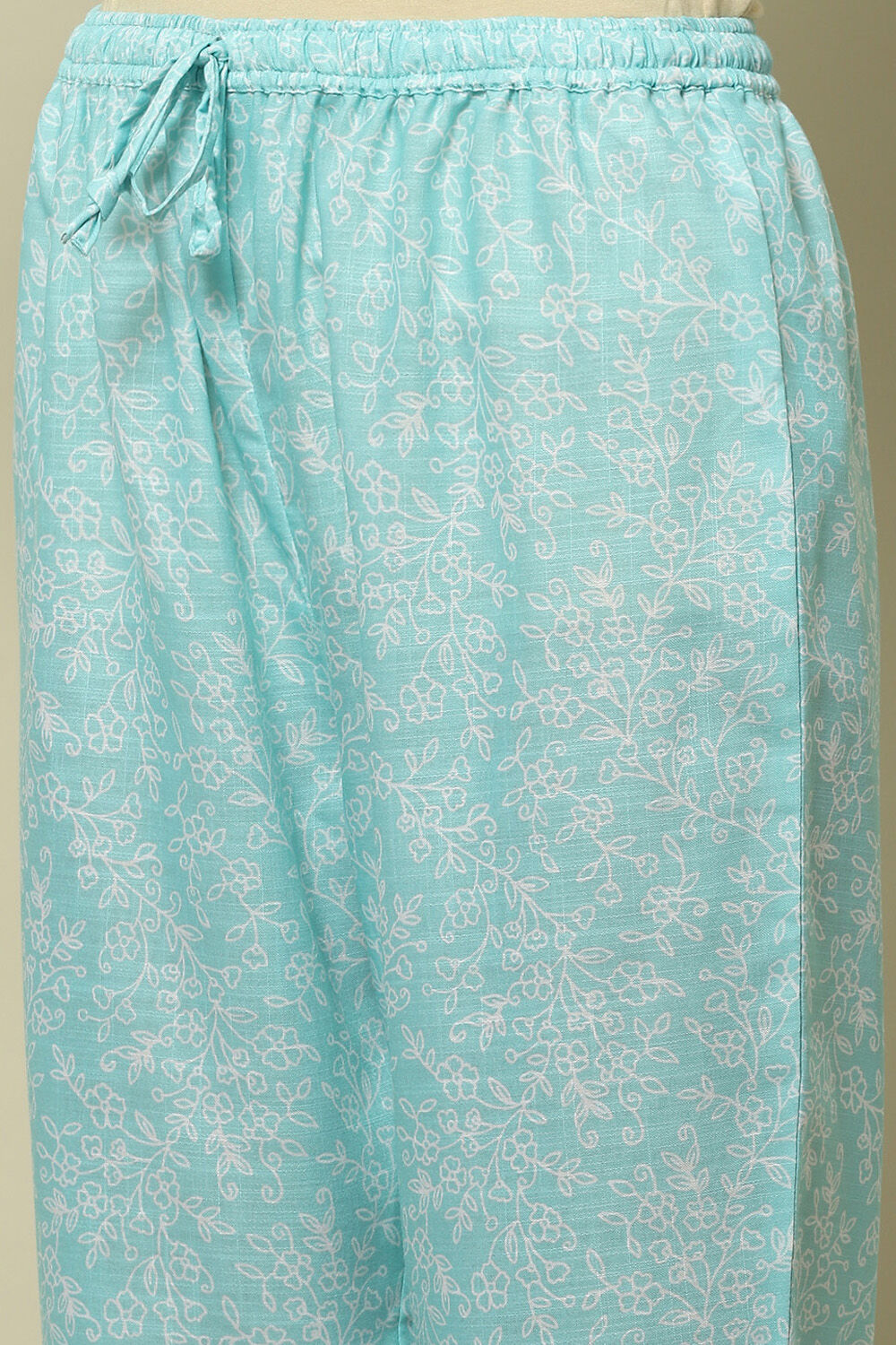 Aqua Blue Green Ombre Printed Straight Kurta Set image number 2
