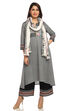 Black Kalidar Cotton Kurta image number 3