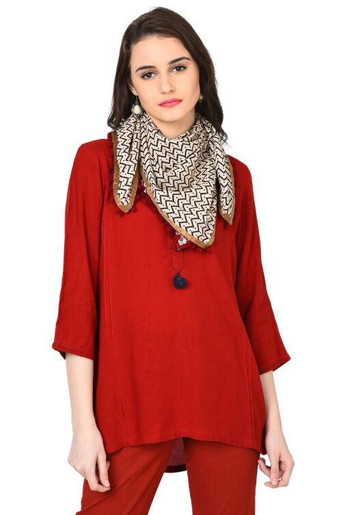 Beige Cotton Scarf image number 0