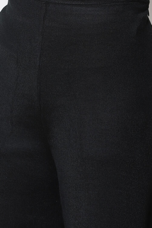 Black Acrylic Straight Suit Set image number 2