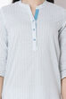 Teal Blue Cotton Straight Kurta image number 1