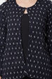 Black Cotton And Flex Straight Jacket image number 1