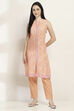 Peach Cotton Blend Straight SET image number 6