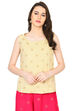 Beige Straight Viscose Indie Top image number 0