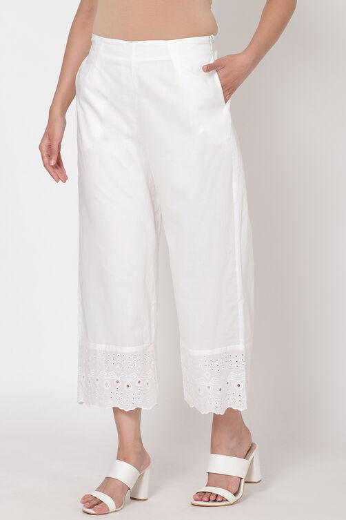 Black Cotton Palazzo Pants image number 2