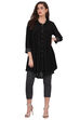 Black Flared Viscose Indie Top image number 1