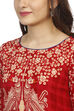 Maroon Straight Viscose Kurta image number 1
