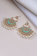 Turquoise Metal Brass Earring image number 1