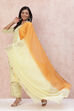 Lemon Polyester Chanderi Straight Suit Set image number 5