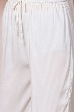 White LIVA Straight Suit Set image number 3