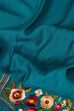 Teal Viscose Blend Kalidar Solid Suit Set image number 3