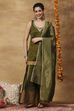 Green Printed Straight Kurta Set image number 6