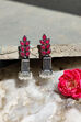 Red Metal Brass Earring image number 0
