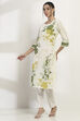 Green Cotton Straight Kurta image number 2