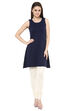 Indigo Straight Poly Chanderi Indie Top image number 5