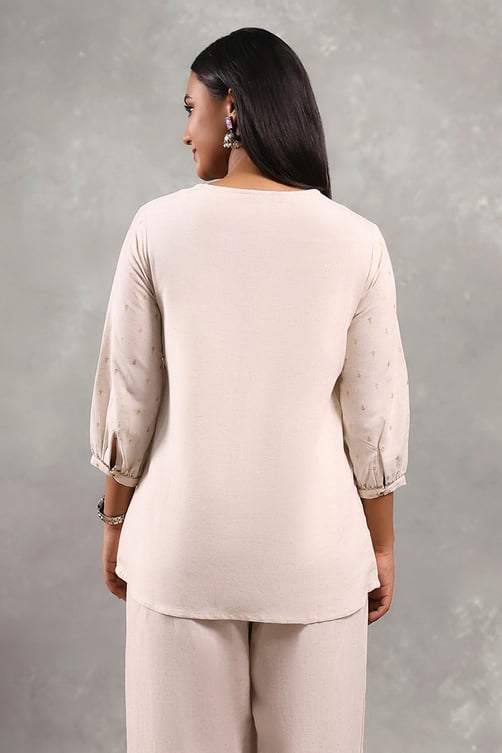 Natural Viscose Printed Straight Top image number 3