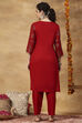Aqua Printed Viscose Rayon Straight Kurta Set image number 5