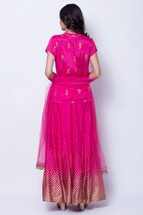 Pink Viscose Suit Set image number 3
