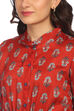 Rust A Line Viscose Dress image number 1