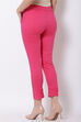 Pink Poly Lycra Slim Pants image number 4