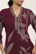 Pink Viscose Polyester Viscose Rayon Kurta Pants Set image number 1