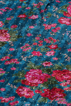 Turquoise Art Silk Straight Suit Set image number 1