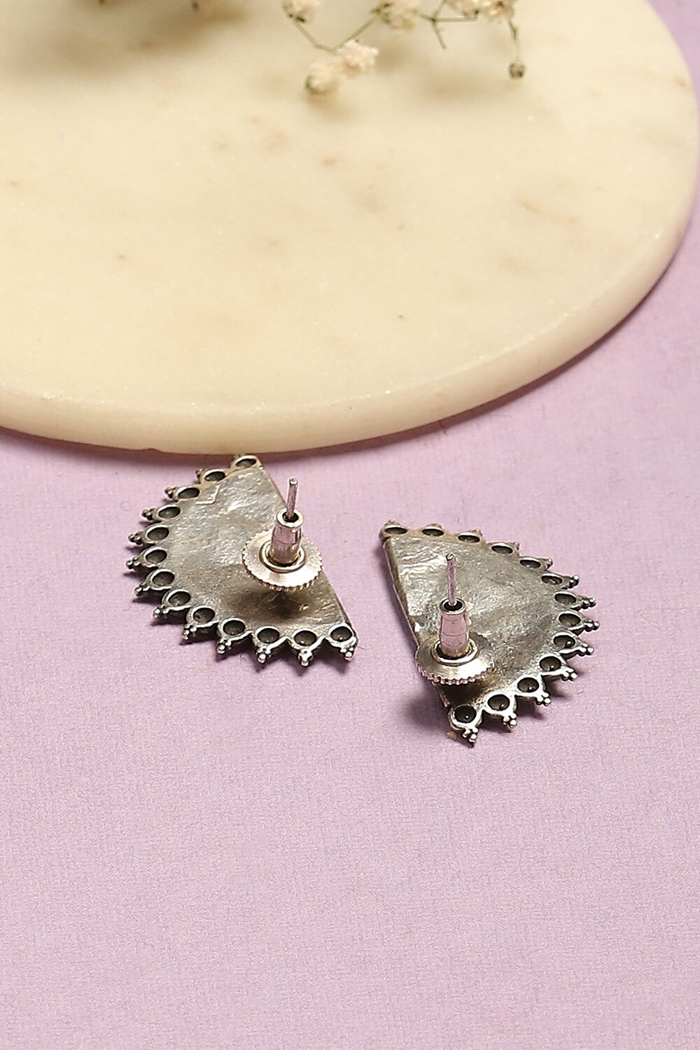 Oxidised Brass Earrings image number 2