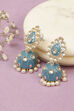 Teal Alloy Earrings image number 0