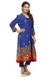 Blue Front Open Viscose Kurta image number 2