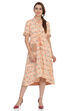 Peach Flared Cotton Dress image number 0