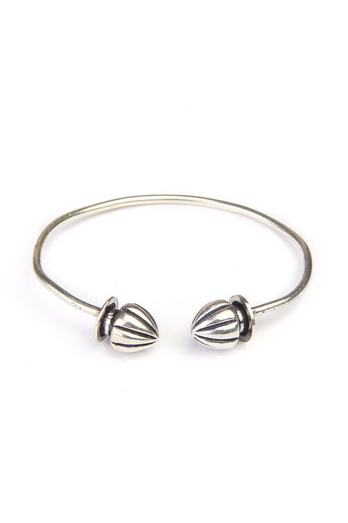 Oxidised Metal Engraved Beads Bracelet image number 1