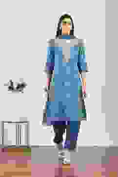 Green Cotton Straight Suit Sets image number 6