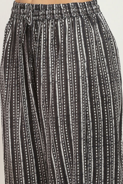 Black Viscose Rayon Straight SET image number 2