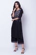 Black Cotton And Flex Straight Kurta image number 4