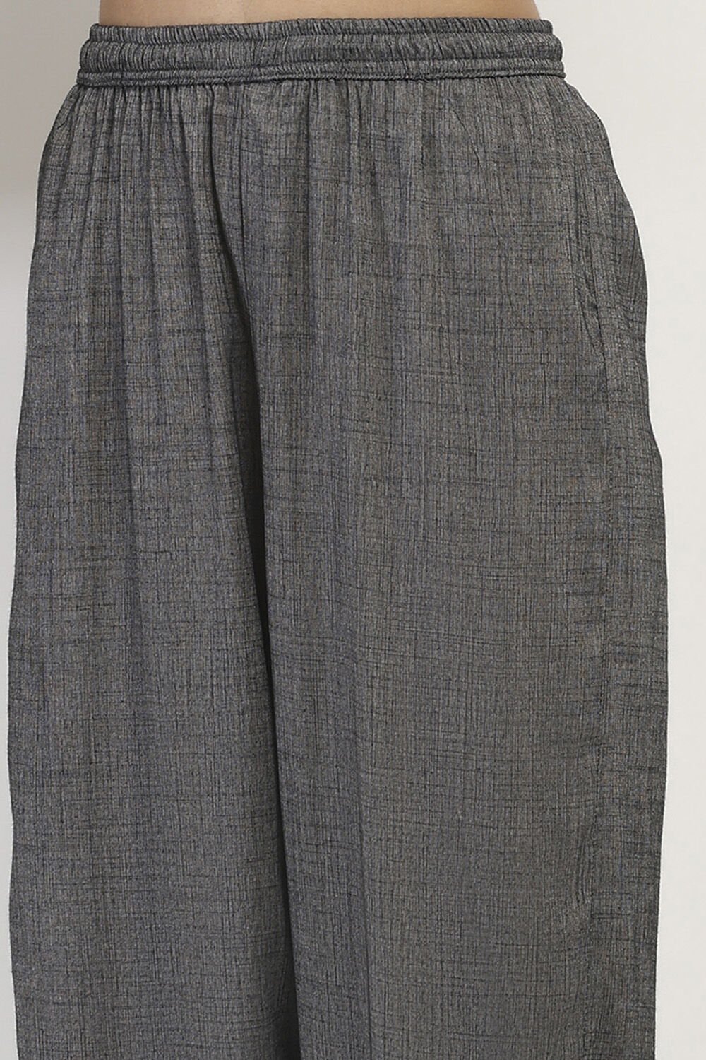 Navy Blue Printed Straight Kurta Set image number 2