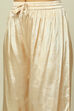 Beige Viscose Woven Tired Kurta Suit Set image number 2