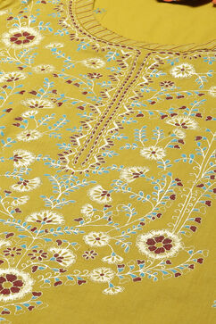 Mustard Straight Kurta image number 1