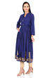 Blue Front Open Viscose Rayon Kurta image number 3