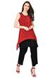 Red Flared Modal Kurta image number 3