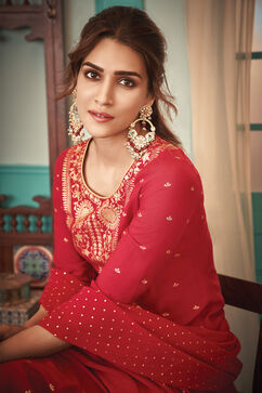 Fuchsia Art Silk Dupatta image number 0